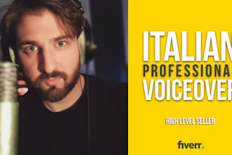 record a pro young male italian voice over