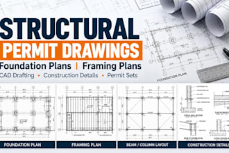 create structural permit drawings, foundation and framing plans