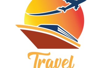 do an attractive travel logo holiday