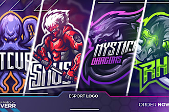 make premium mascot character logo for esports, team, and youtube