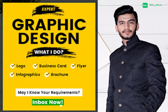 be your graphics expert, logo, flyer, brochure, infographics