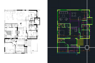 redraw your physical plan or PDF plan to autocad