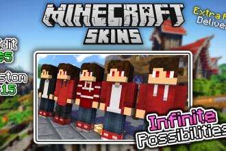 make you a new custom minecraft skin, or edit your skin