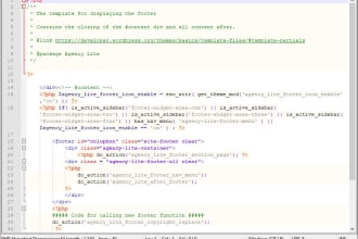 edit wp footer files to customize your wordpress footer