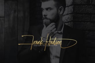 do signature logo, photography, wedding and autograph