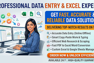 do web research and  data entry
