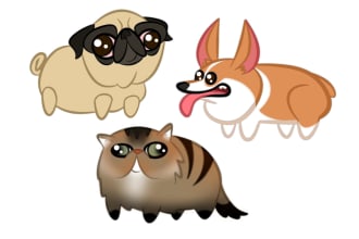 draw a cartoon portrait of any animal in my own unique style