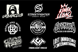 do urban streetwear clothing brand logo design