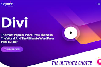 design a responsive wordpress website using divi