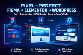 convert figma, or xd to a responsive wordpresss using elementor
