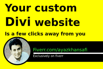 be your custom divi website developer, divi theme expert