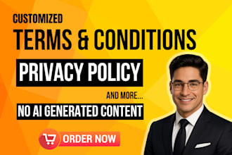 draft privacy policy, terms and conditions, disclaimer pages