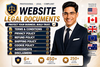 draft privacy policy, terms and conditions, disclaimer pages