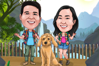 design portrait, caricature and cartoon mascot logo design