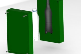 3d model the shape of any packaging bottle with mold
