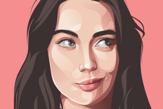 draw vector portrait from your photo in 24 hours