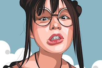 draw awesome cartoon vector from your photo in 24 hours
