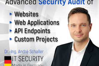 conduct an advanced security audit of your website and API