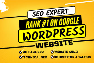 do wordpress website onpage seo technical  optimization and website audit