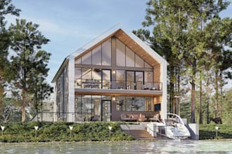 make 3d architectural model, realistic renders and animation