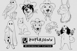 design a custom minimalist tattoo in 24 hours