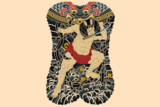 make a traditional japanese irezumi tattoo