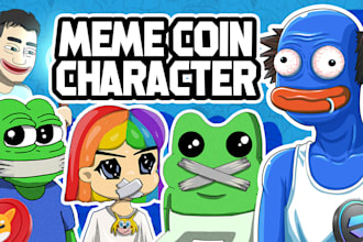 draw character design for your meme coin art project