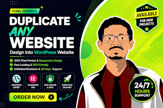 copy, clone, or redesign any website into wordpress