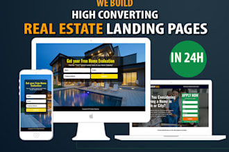 build a high converting landing page or wordpress website with elementor pro