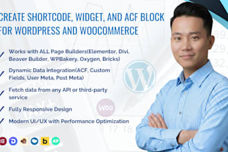 write a shortcode, a widget, and an acf block for wordpress
