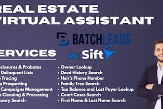 be your real estate virtual assistant for lead and data tasks