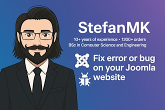 fix error or bug on your joomla website