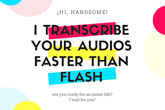 transcription of your audios in spanish faster than flash