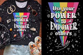 do custom t shirt designs for merch, teespring and printfull
