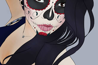 draw you with a UNIQUE sugar skull makeover