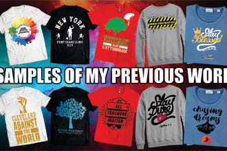 make attractive typography tshirt design i am excellent in it