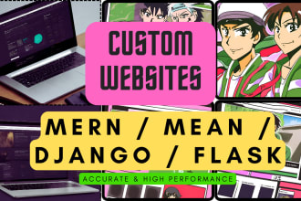 create modern web application using react, django, nodejs
