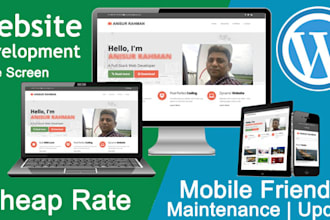 wordpress website development very cheap rate