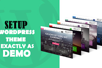 setup wordpress theme exactly as demo