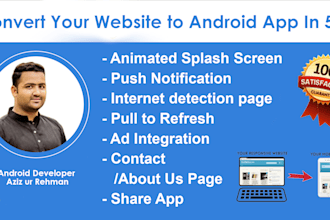 convert website to android app or web app with webview