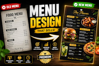 create product pacakage design and menu