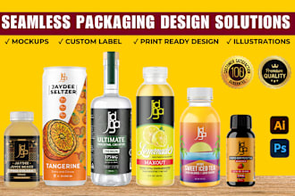 design product label and packaging design