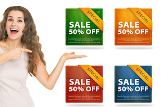 create 2 professional web banner ad