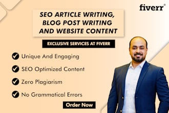 do SEO article writing and blog post writing
