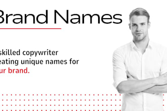 create a strategic brand name, ready to trademark