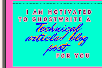 write research based technical articles and blog posts