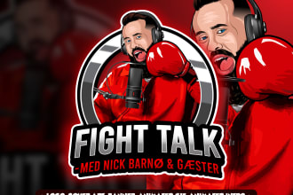 create a fresh mascot logo design for your podcast or youtube