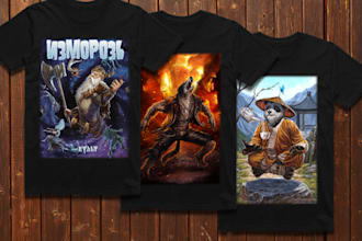 paint a custom illustration for your merch or t shirt