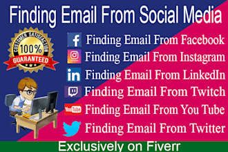 do lead generation email finding from social media in 1 day