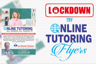 create back to school tutoring flyer